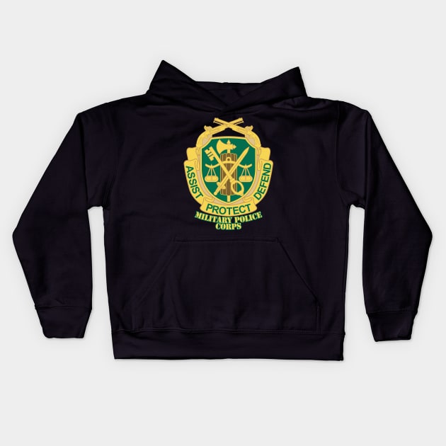 US Army Military Police Corps Kids Hoodie by MBK